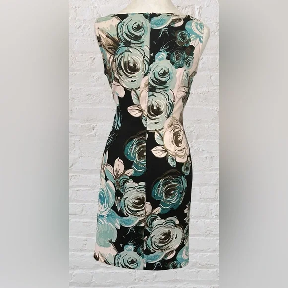 Connected Apparel Floral Sheath Sleeveless Dress Womens Petite 4 Feminine - Picture 4 of 8